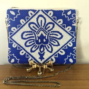 VTG Glass Beaded Boho Coastal Cowgirl Maximalist Art to Wear Purse